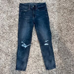 AE Distressed Hi-Rise Crop Jeggings
